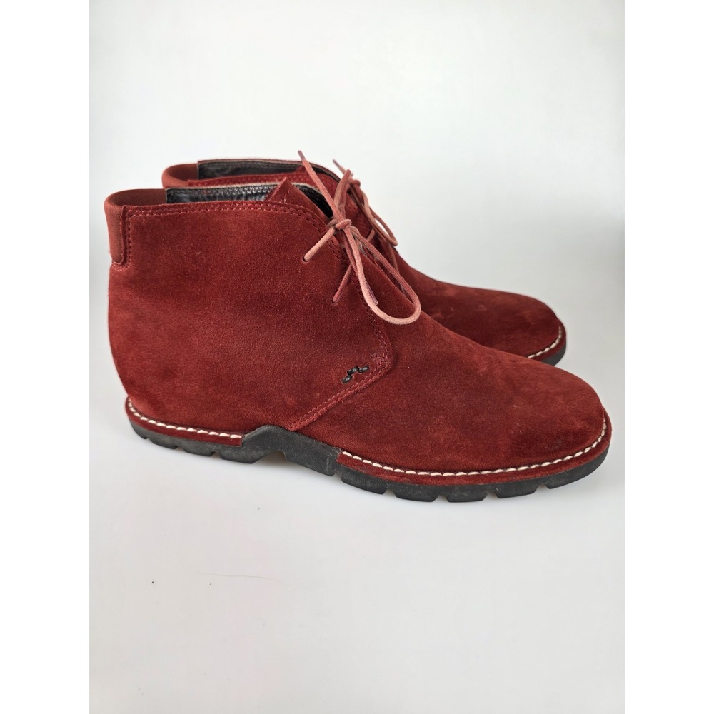 Cole Haan Country Voyager Suede Waterproof Ankle Boots Womens 10B Red D11150